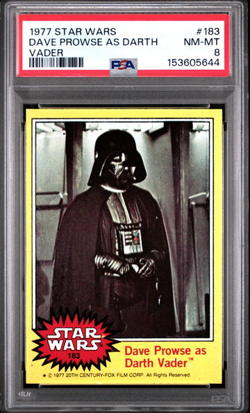 1977 Star Wars David Prowse As Darth Vader #183 PSA 8