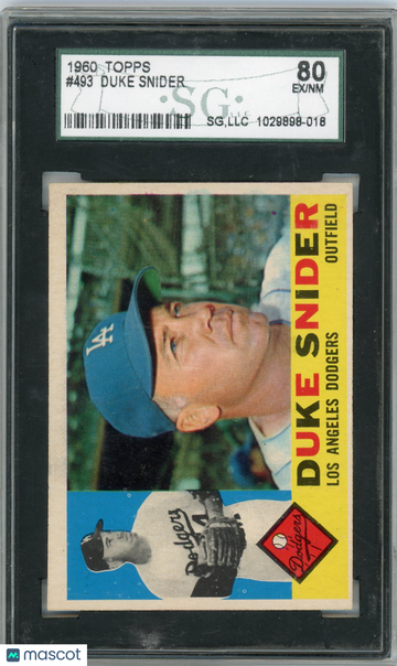 1960 Topps Duke Snider #493 SGC 6