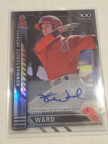 TAYLOR WARD 2016 BOWMAN CHROME SCOUTS TOP 100 REFRACTOR #'D 50/199