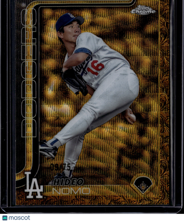 2023 Topps Chrome Gilded Collection Hideo Nomo #48 Gold Etched Refractor /75