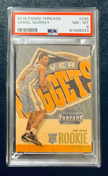 2016-17 Panini Threads Jamal Murray Wood RC PSA 8