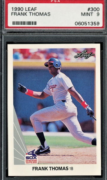 1990 Leaf #300  Frank Thomas  RC  HOF  PSA 9  White Sox