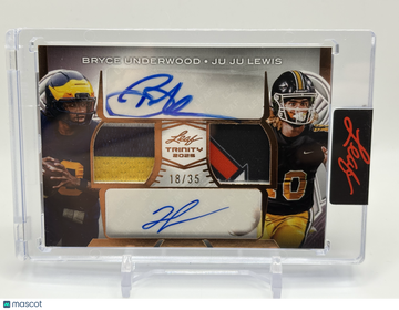 2025 Leaf Trinity Bryce Underwood Ju Ju Lewis #DM-5 /35 Dual Autograph Dual Patch