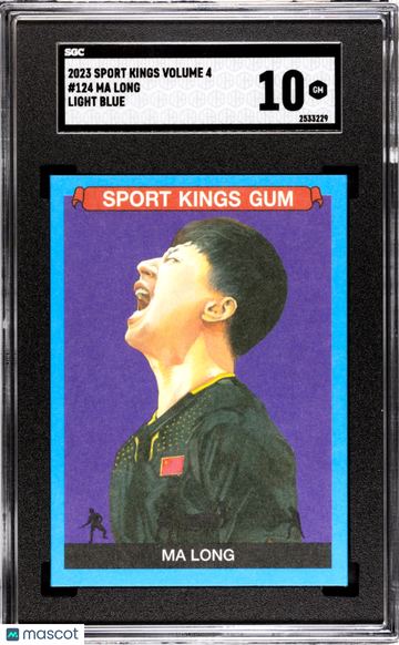 2023 Sport Kings Volume 4 Ma Long #124 Rookie Light Blue SGC 10