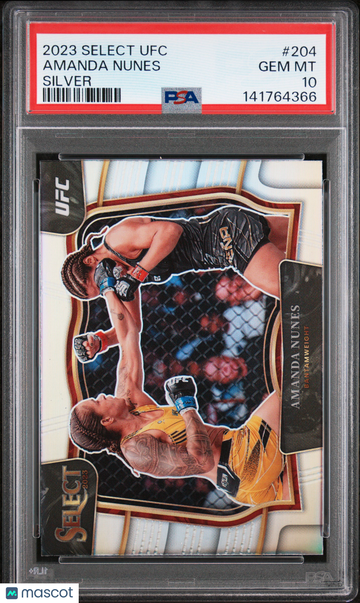 2023 Panini Select UFC Amanda Nunes #204 Silver PSA 10