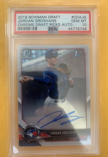 2018 bowman draft Jordan Groshans auto psa 10