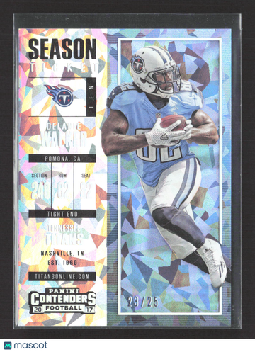 2017 Panini Contenders Football Delanie Walker #24 Cracked Ice /25
