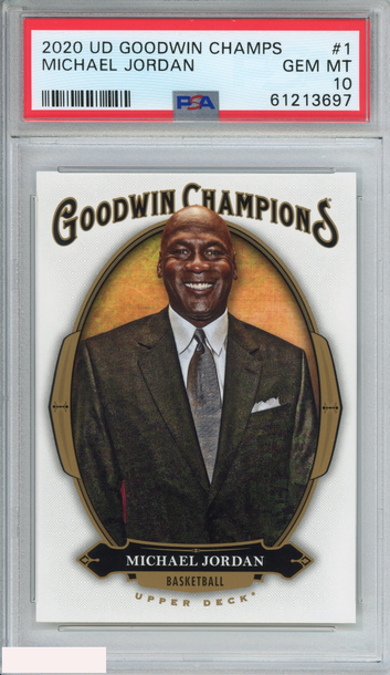 2020 UPPER DECK GOODWIN CHAMPIONS MICHAEL JORDAN #1 BULLS HOF PSA 10 GEM MT