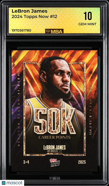 2024 Topps Now LeBron James #12 MBA 10