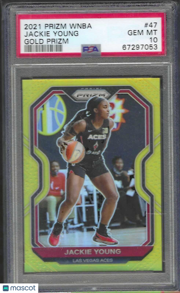 2021 Panini Prizm WNBA Jackie Young #47 Gold PSA 10