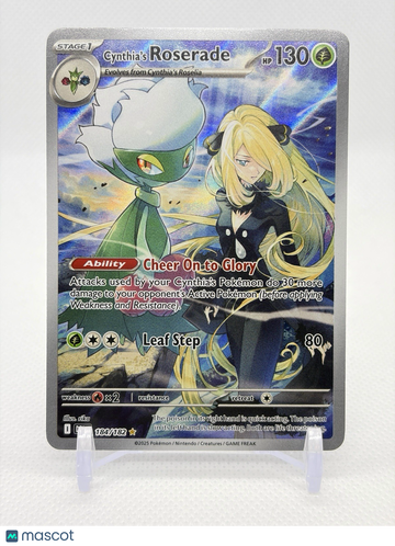 Sv10: Destined Rivals Cynthia Roserade Holo Illustration Rare Ability #184/182