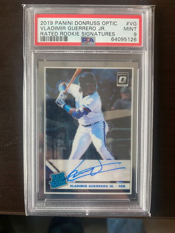 2019 Donruss Optic Vladimir Guerrero Jr Rated Rookie RC PSA 9 Auto 