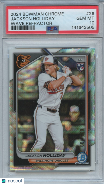 2024 Bowman Jackson Holliday #26 Wave Refractor Rookie PSA 10 Topps