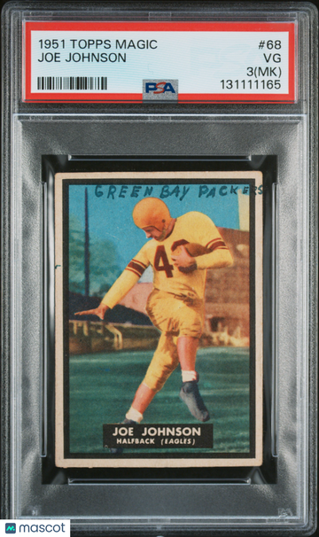 1951 Topps Magic Joe Johnson #68 PSA 3