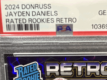 Graded 2024 Donruss Rated Rookies Retro Jayden Daniels #11 Washington Commanders PSA 10 Trading Card