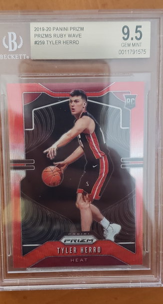 Tyler Herro Ruby Wave Prizm BGS 9.5