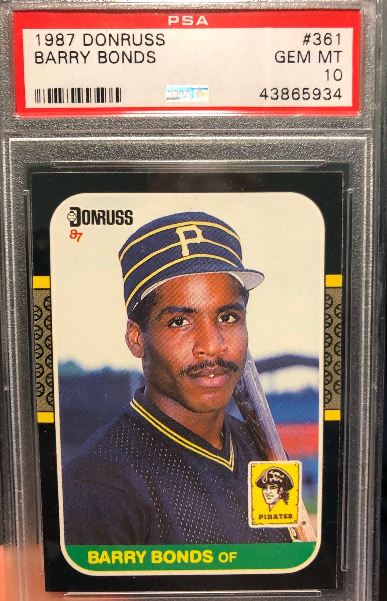 Barry Bonds 1987 Donruss PSA 10