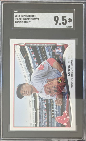 2014 Topps Update #US301 Mookie Betts Rookie Card Debut SGC 9.5 RC