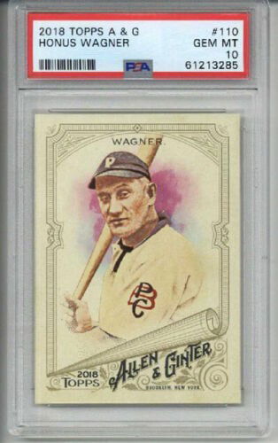 2018 TOPPS ALLEN & GINTER #110 HONUS WAGNER CARD PIRATES PSA 10 SP LOW POP