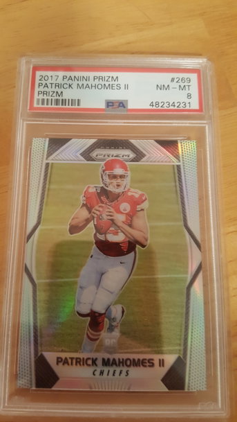 Patrick Mahomes Prizm Rc PSA 8
