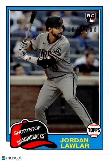 2024 Topps Rookie Through The Years Jordan Lawlar #JLT-1981 /100 RC