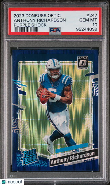 2023 Panini Donruss Optic Anthony Richardson #247 Purple Shock PSA 10
