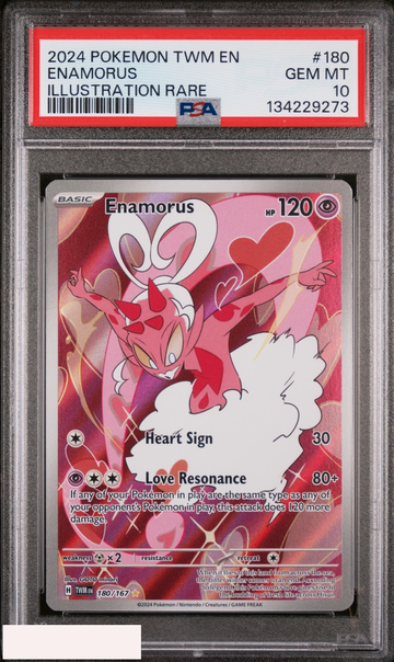 2024 POKEMON TWILIGHT MASQUERADE ENAMORUS #180 ILLUSTRATION RARE PSA 10