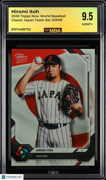 2026 Topps Now World Baseball Classic Hiromi Itoh #JP09 Japan Team Set MBA 9.5