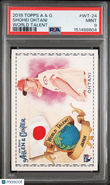 2018 Topps Allen & Ginter World Talent Shohei Ohtani #WT-24 Rookie PSA 9
