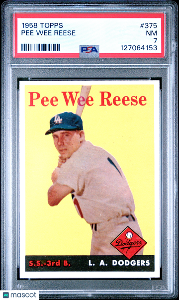 1958 Topps Pee Wee Reese #375 PSA 7