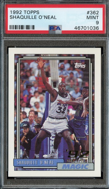 1992 Topps Shaquille O'Neal PSA 9 Mint