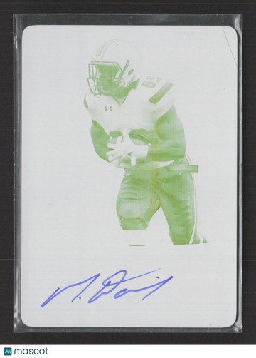 2015 Leaf Metal Draft Football Mike Davis #BA-MD1 Yellow Printing Plate /1 Printing Plate