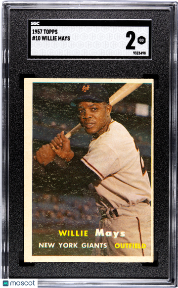 1957 Topps Willie Mays #10 SGC 2