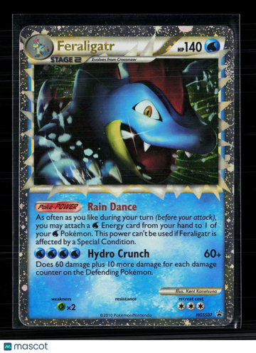 2014 HeartGold & SoulSilver Feraligatr Holo Black Star Promo #HGSS07
