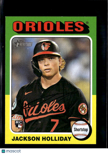 Jackson Holliday 2024 Topps Heritage RC Baltimore Orioles