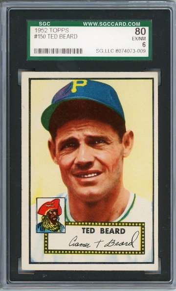 1952 Topps Ted Beard #150 SGC 80 P1335
