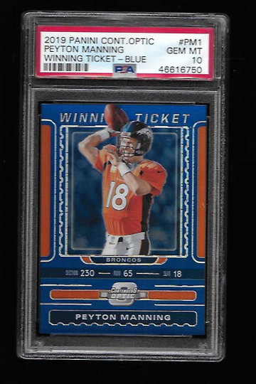 2019 PANINI CONTENDERS OPTIC PEYTON MANNING BLUE PM 1