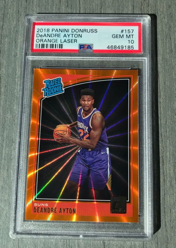 2018 Deandre ayton orange laser psa 10 pop 5