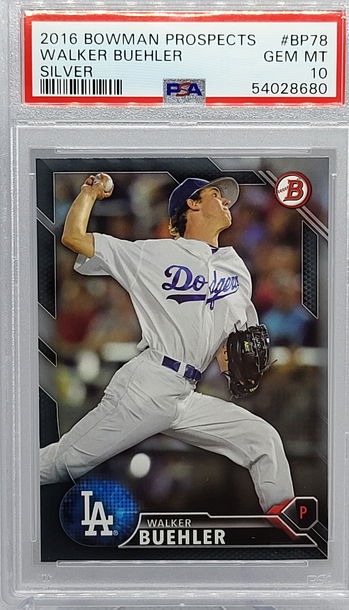 2016 Bowman Prospects #BP78 Walker Buehler GEM MINT PSA 10 POP 1