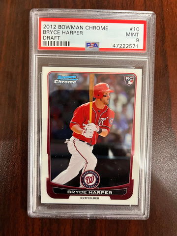 2012 Bowman Chrome Draft Bryce Harper PSA 9