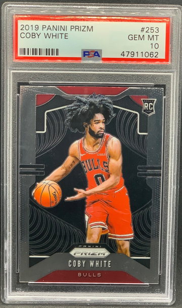 Coby White 2019 Panini Prizm #253 Rookie PSA 10