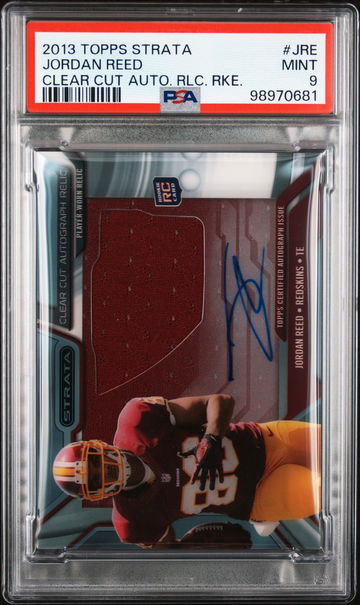 2013 Topps Strata Jordan Reed #JRE RC Clear Cut Auto Relic PSA 9