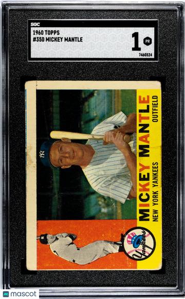 1960 Topps Mickey Mantle #350 SGC 1