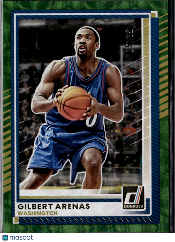 Gilbert Arenas 2025 Panini Donruss Green Laser /35 Washington Wizards