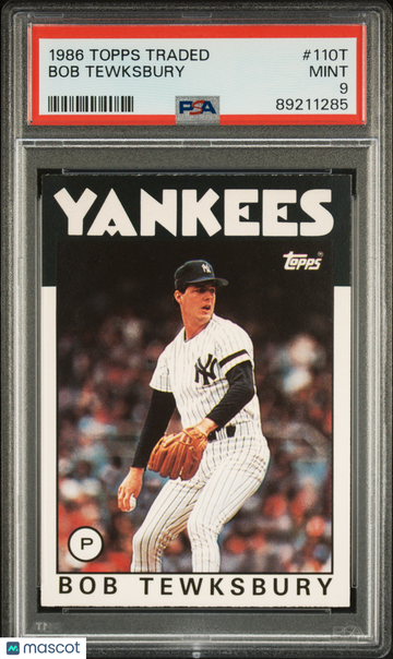 1986 Topps Traded Bob Tewksbury #110T PSA 9