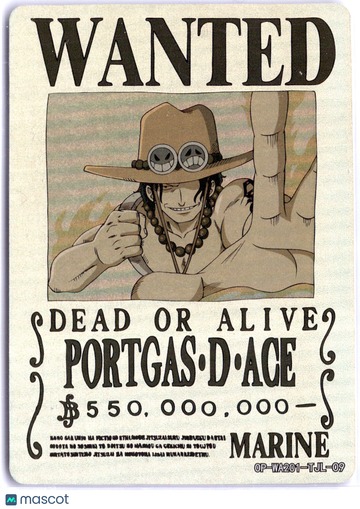 One Piece Portgas D. Ace Holo English Wanted Poster 2025 Collectible