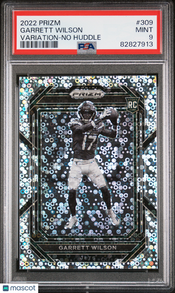 2022 Panini Prizm Garrett Wilson #309 Variation No Huddle PSA 9