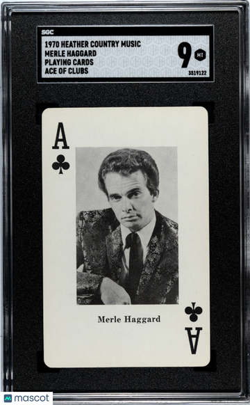 1970 Heather Country Music Playing Cards Merle Haggard Ace Of Clubs SGC 9