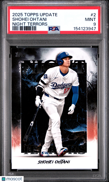2025 Topps Update Night Terrors Shohei Ohtani #2 PSA 9
