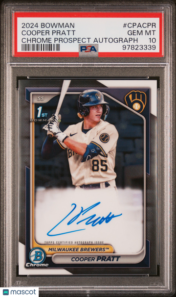 2024 Bowman Baseball Cooper Pratt #CPACPR 1st Bowman Auto PSA 10